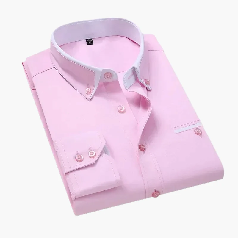 Chemise habillée homme style business élégante à manches longues - Image 7