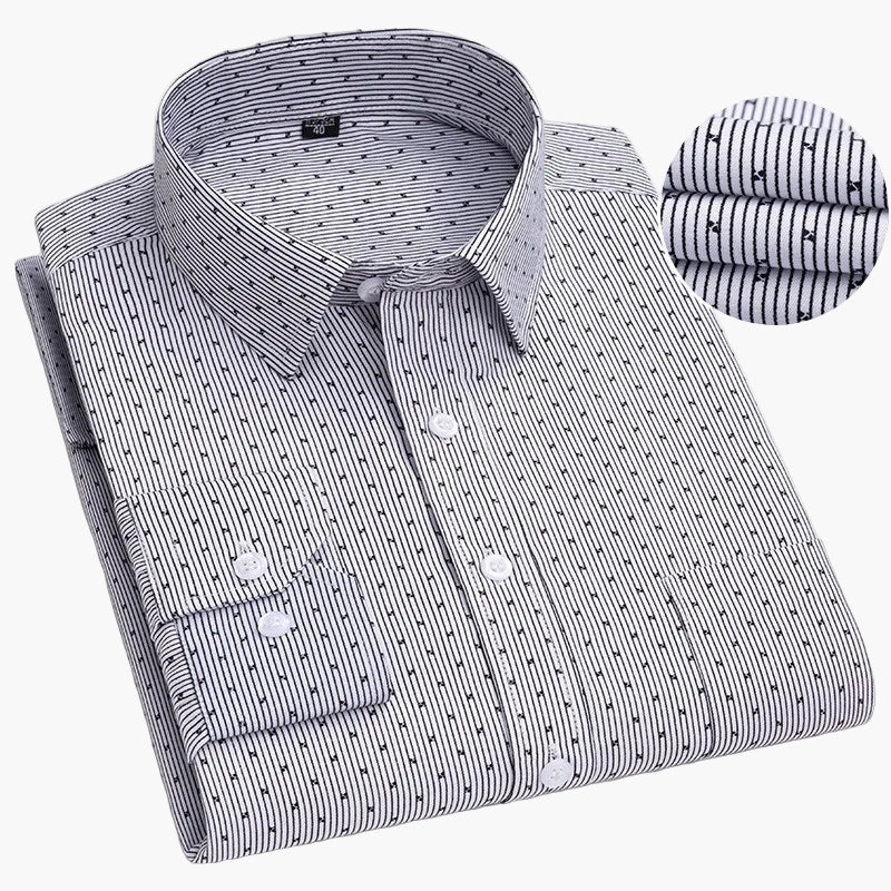 Chemise habillée à rayures pour homme - Élégance professionnelle et style moderne - Image 11