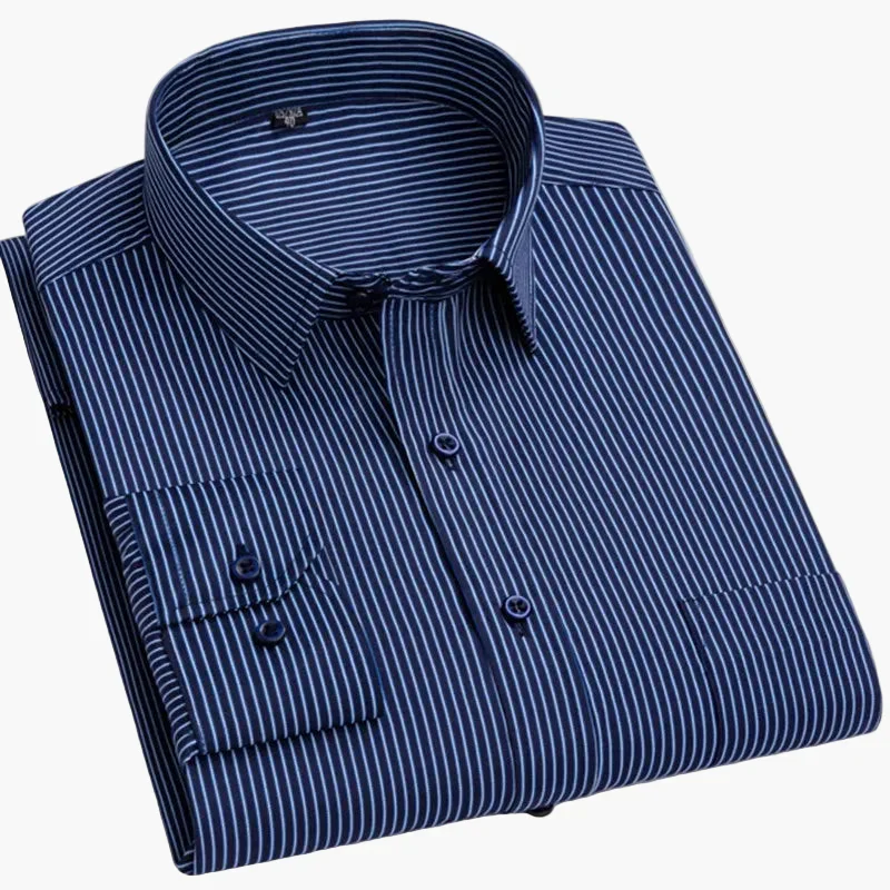 Chemise habillée à rayures pour homme - Élégance professionnelle et style moderne - Image 3