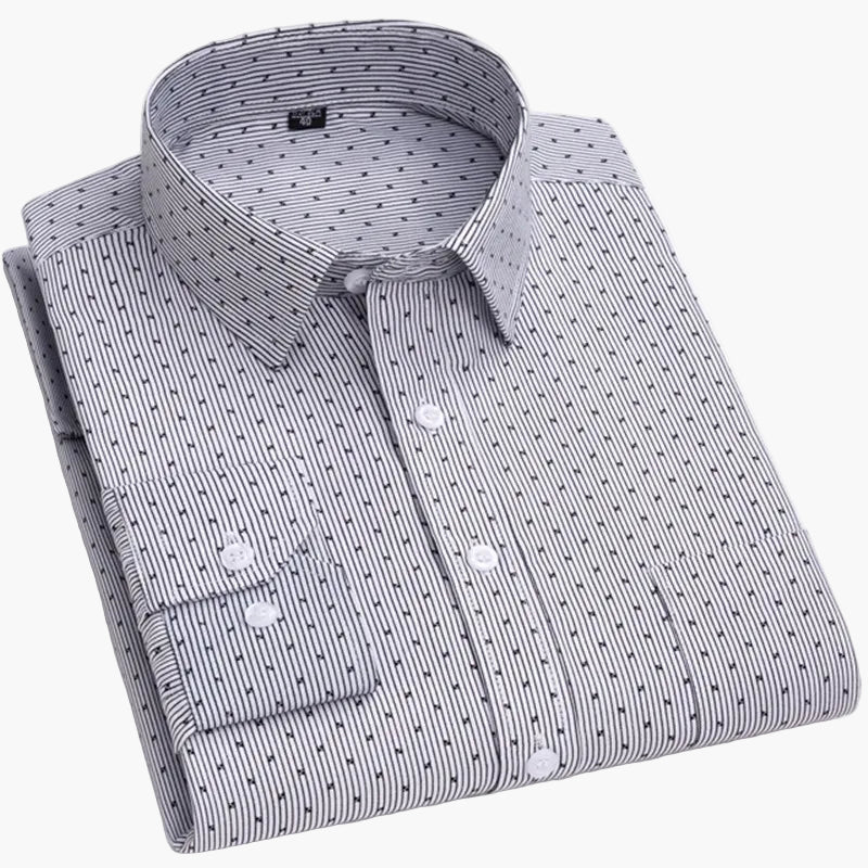 Chemise habillée à rayures pour homme - Élégance professionnelle et style moderne - Image 4