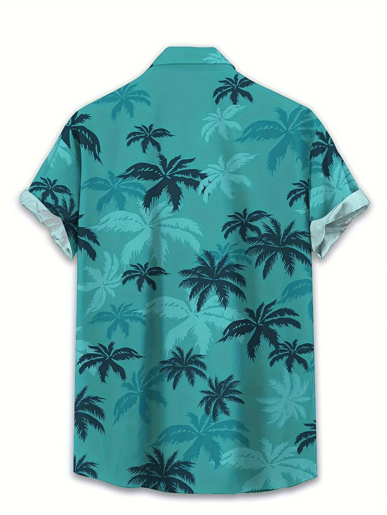 Chemise hawaïenne décontractée pour homme à imprimé palmiers – parfaite pour l'été et les vacances - Image 2