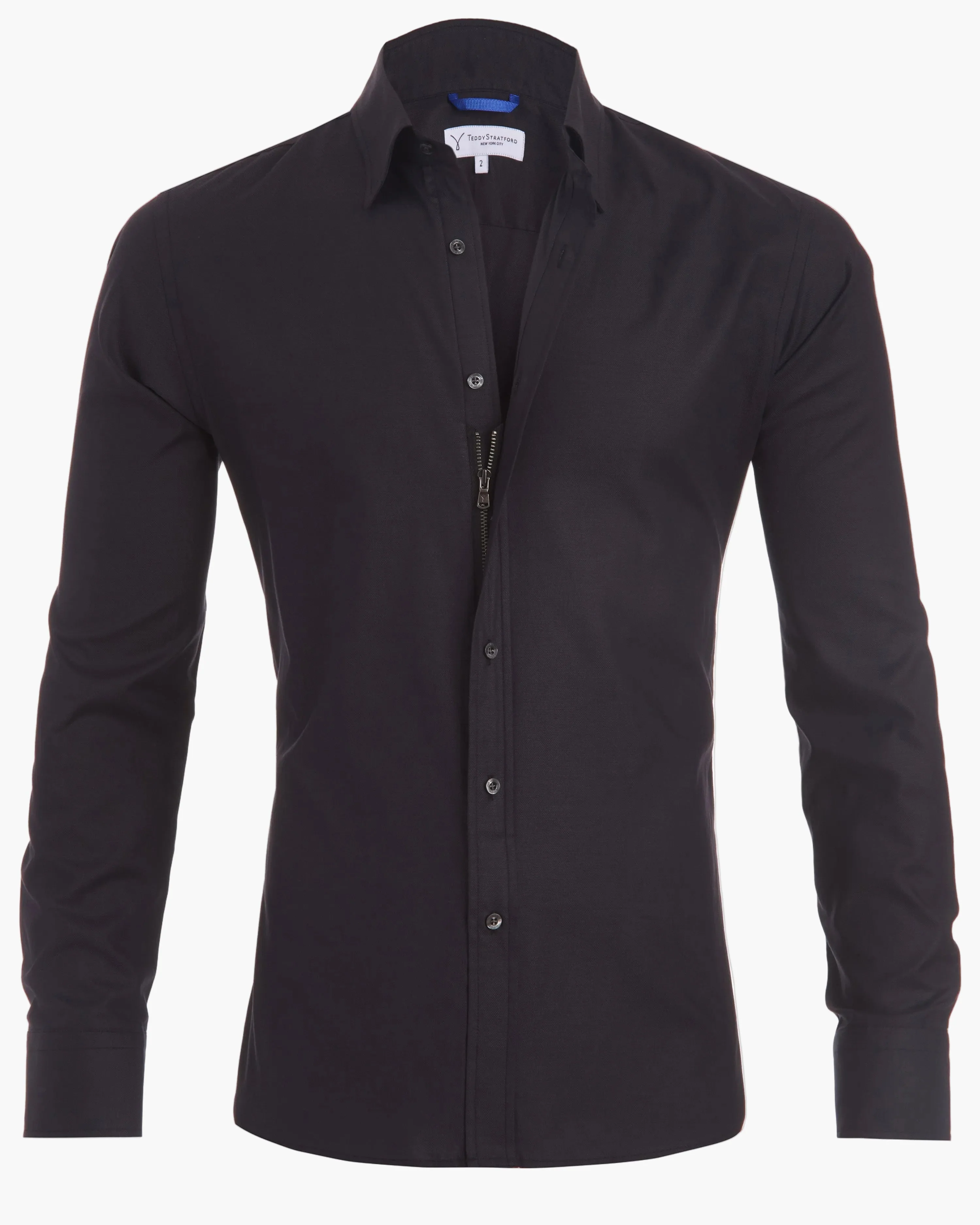 Chemise homme ajustée à fermeture zippée style moderne affaires et loisirs - Image 5