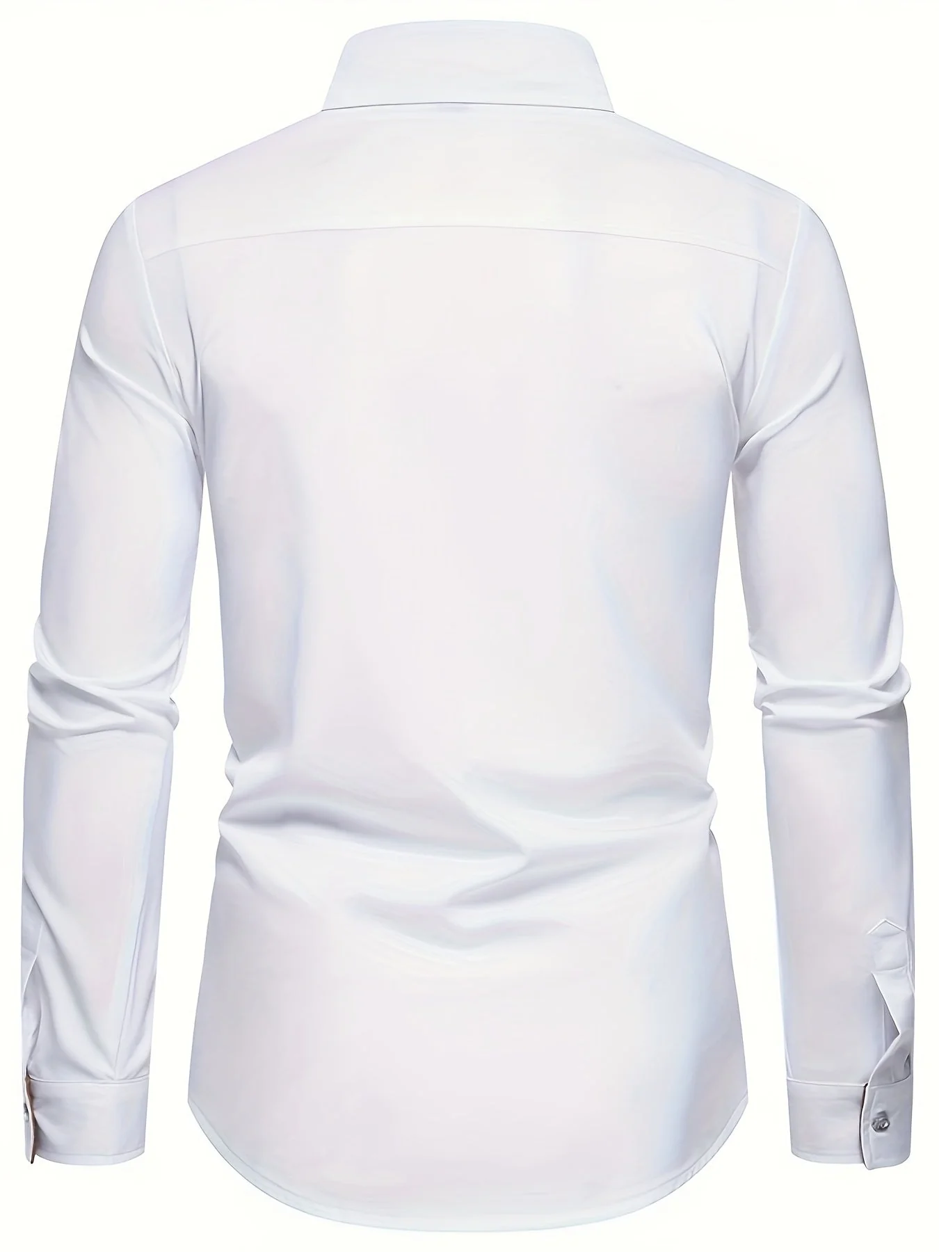 Chemise Homme Ajustée Style Décontracté Boutonnée pour Quotidien ou Bureau - Image 7