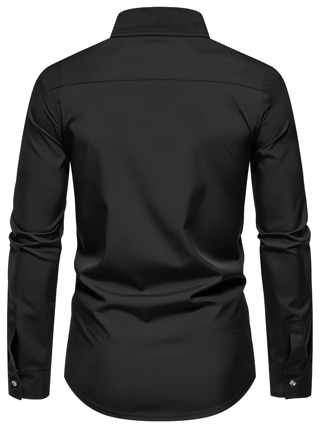 Chemise Homme Ajustée Style Décontracté Boutonnée pour Quotidien ou Bureau - Image 9