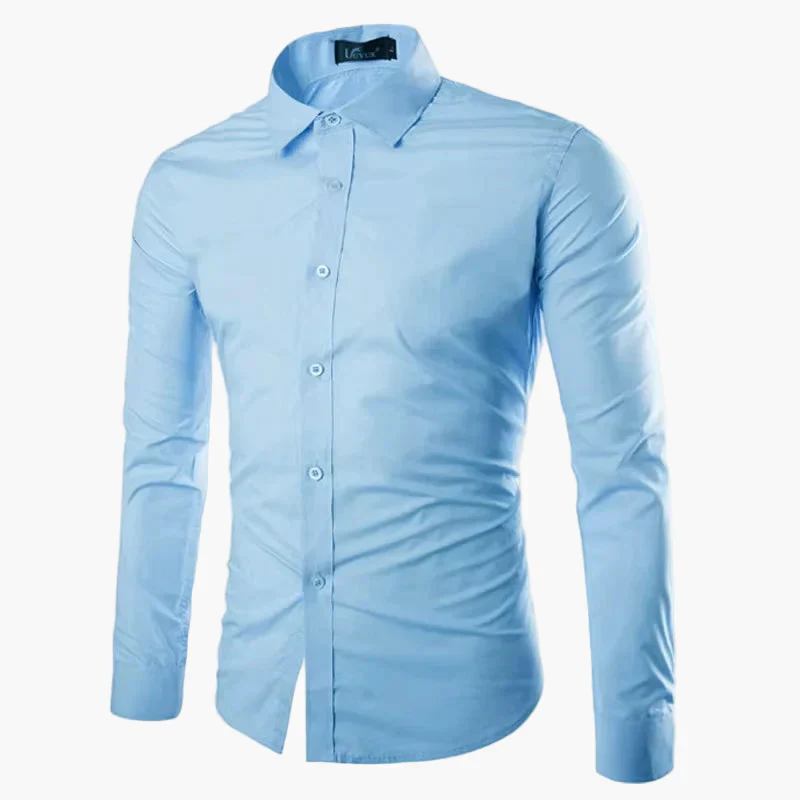 Chemise Homme Élégante Manches Longues Slim Fit pour Affaires et Loisirs - Image 10