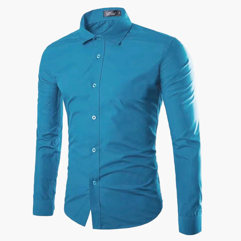 Chemise Homme Élégante Manches Longues Slim Fit pour Affaires et Loisirs - Image 11