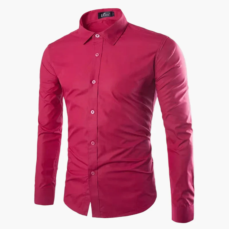 Chemise Homme Élégante Manches Longues Slim Fit pour Affaires et Loisirs - Image 12