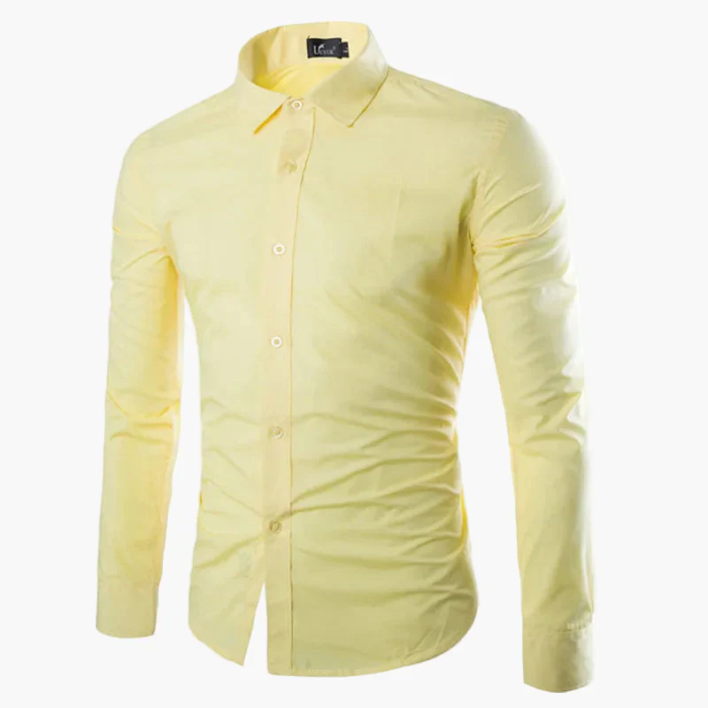 Chemise Homme Élégante Manches Longues Slim Fit pour Affaires et Loisirs - Image 13