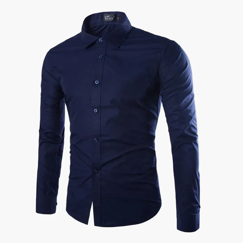Chemise Homme Élégante Manches Longues Slim Fit pour Affaires et Loisirs - Image 2