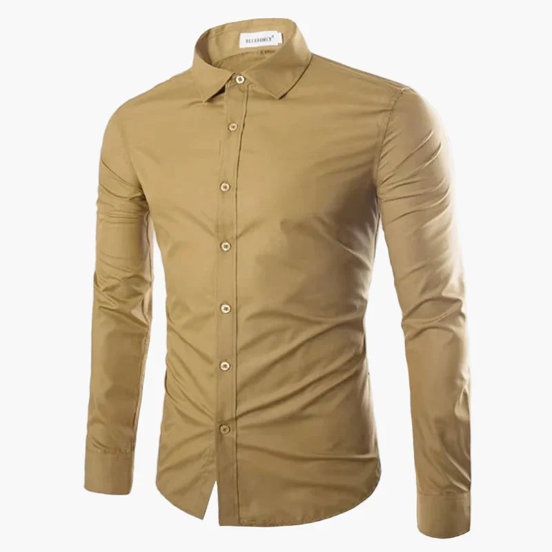 Chemise Homme Élégante Manches Longues Slim Fit pour Affaires et Loisirs - Image 5