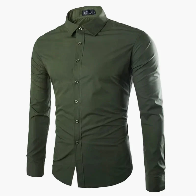 Chemise Homme Élégante Manches Longues Slim Fit pour Affaires et Loisirs - Image 6