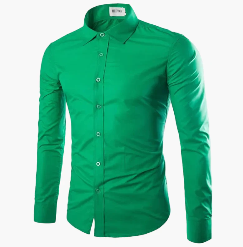Chemise Homme Élégante Manches Longues Slim Fit pour Affaires et Loisirs - Image 8