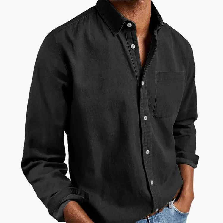 Chemise homme élégante à manches longues style classique pour toutes occasions - Image 10