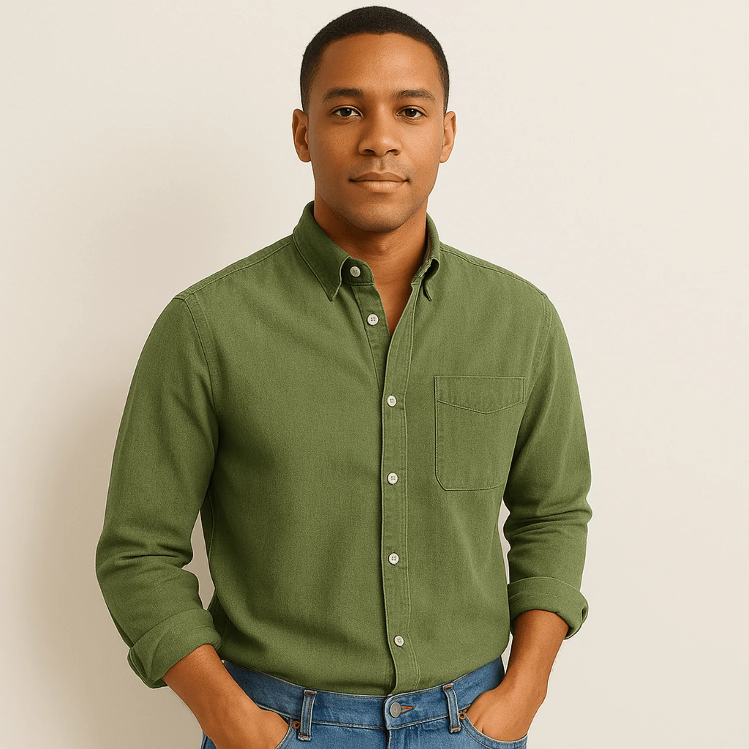 Chemise homme élégante à manches longues style classique pour toutes occasions - Image 11