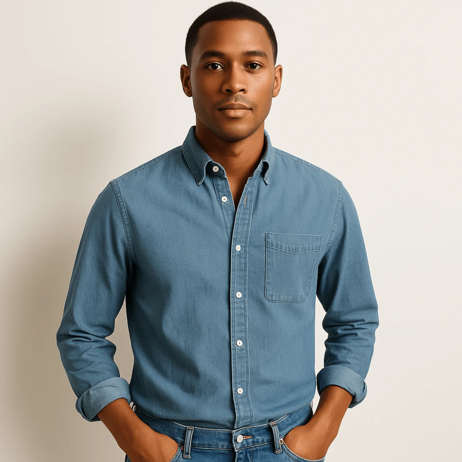 Chemise homme élégante à manches longues style classique pour toutes occasions - Image 15