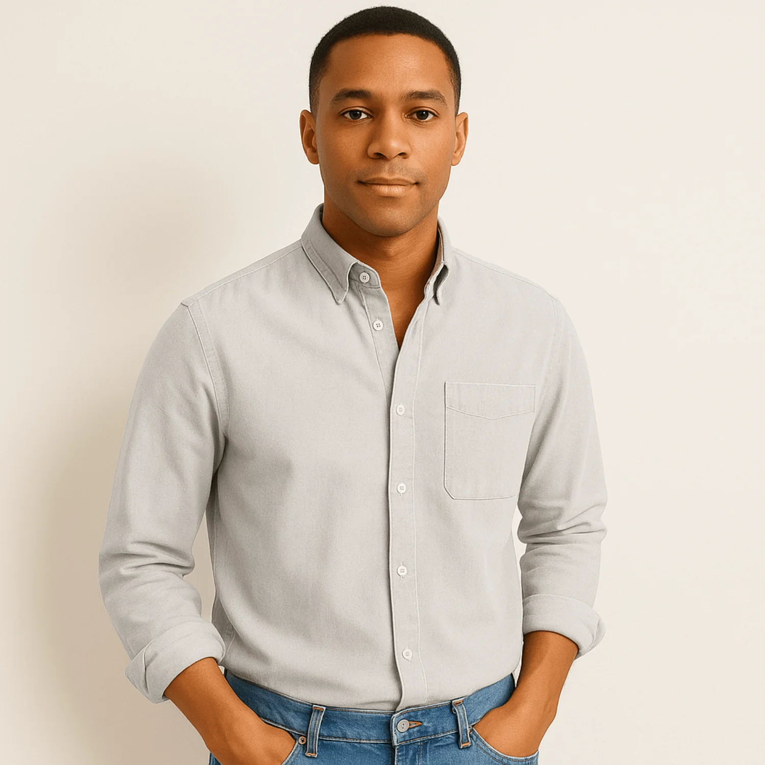 Chemise homme élégante à manches longues style classique pour toutes occasions - Image 17