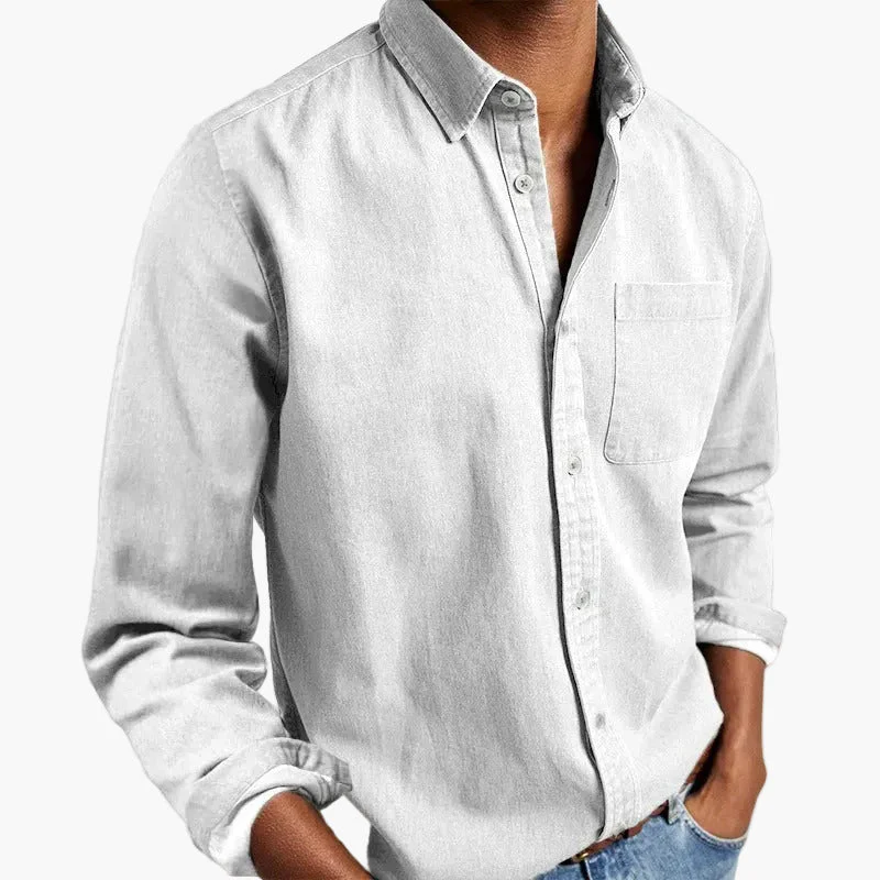 Chemise homme élégante à manches longues style classique pour toutes occasions - Image 18