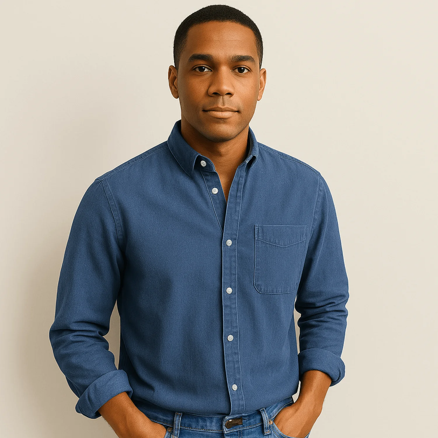Chemise homme élégante à manches longues style classique pour toutes occasions - Image 5