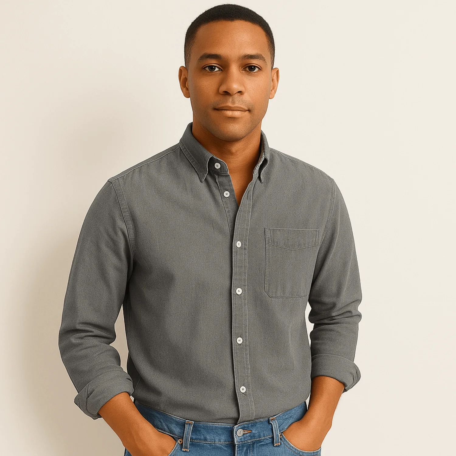 Chemise homme élégante à manches longues style classique pour toutes occasions - Image 7