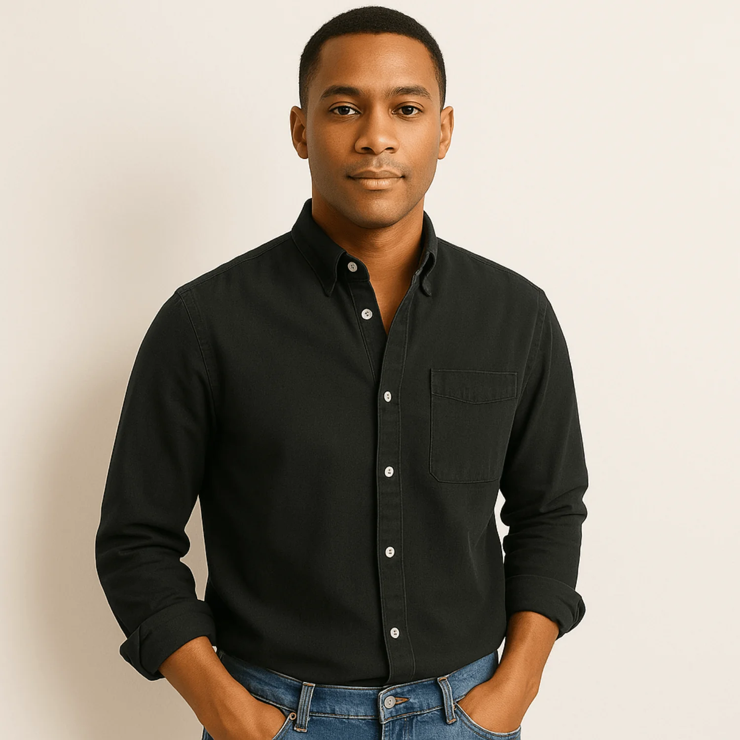 Chemise homme élégante à manches longues style classique pour toutes occasions - Image 9