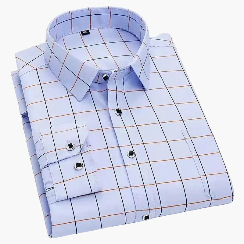 Chemise homme élégante à rayures style business casual – manches longues, tendance urbaine - Image 5