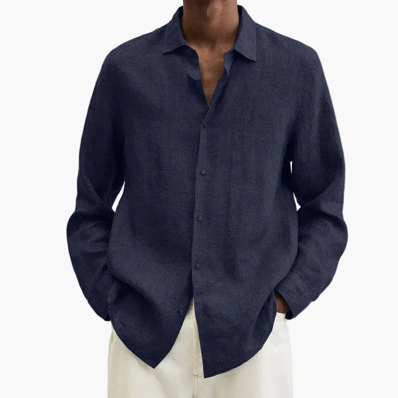 Chemise homme oversize style urbain décontracté à manches longues - Image 10