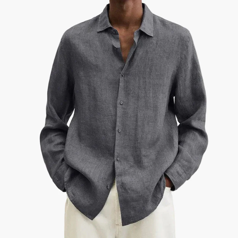 Chemise homme oversize style urbain décontracté à manches longues - Image 11