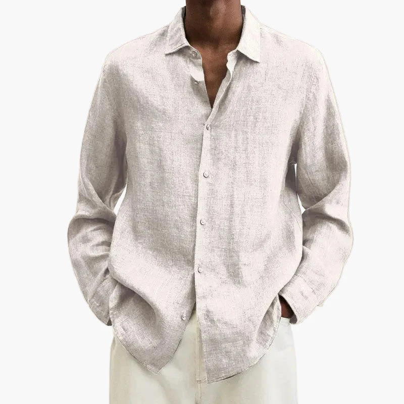 Chemise homme oversize style urbain décontracté à manches longues - Image 2