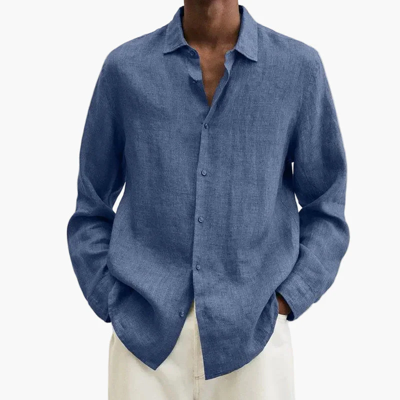 Chemise homme oversize style urbain décontracté à manches longues - Image 4