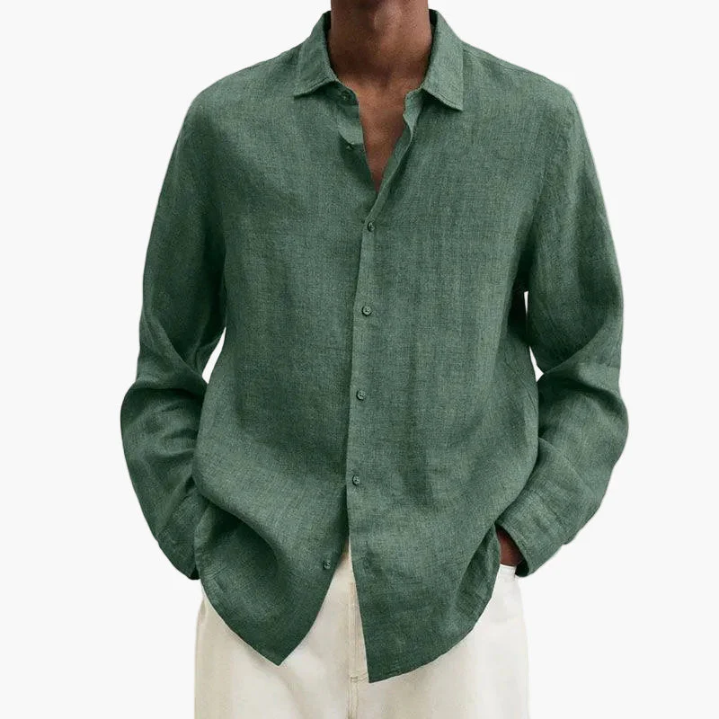 Chemise homme oversize style urbain décontracté à manches longues - Image 5