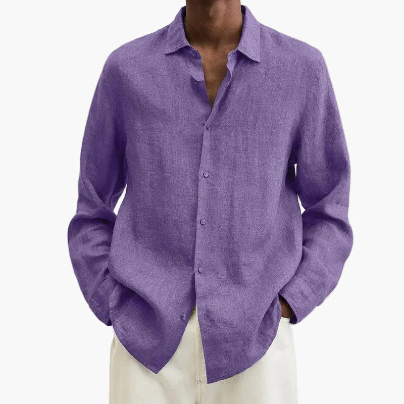 Chemise homme oversize style urbain décontracté à manches longues - Image 6