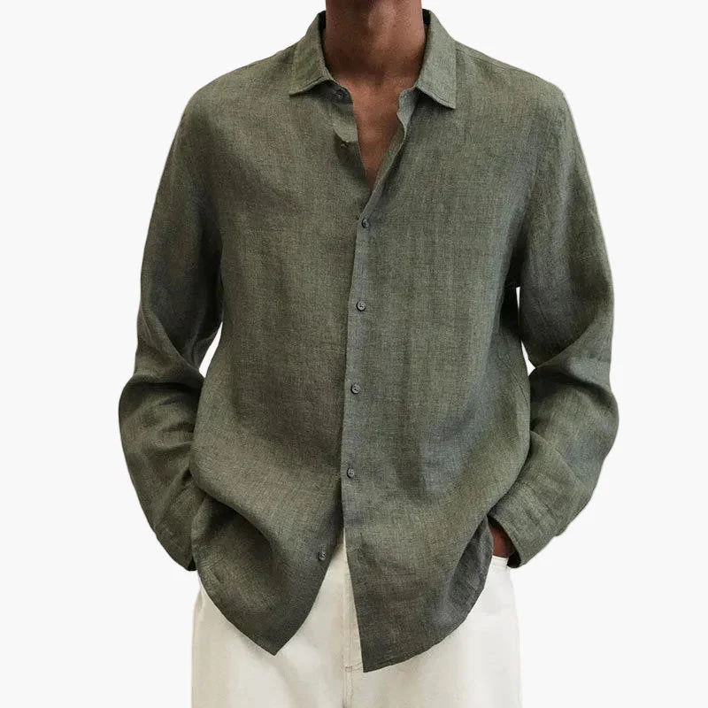 Chemise homme oversize style urbain décontracté à manches longues - Image 7