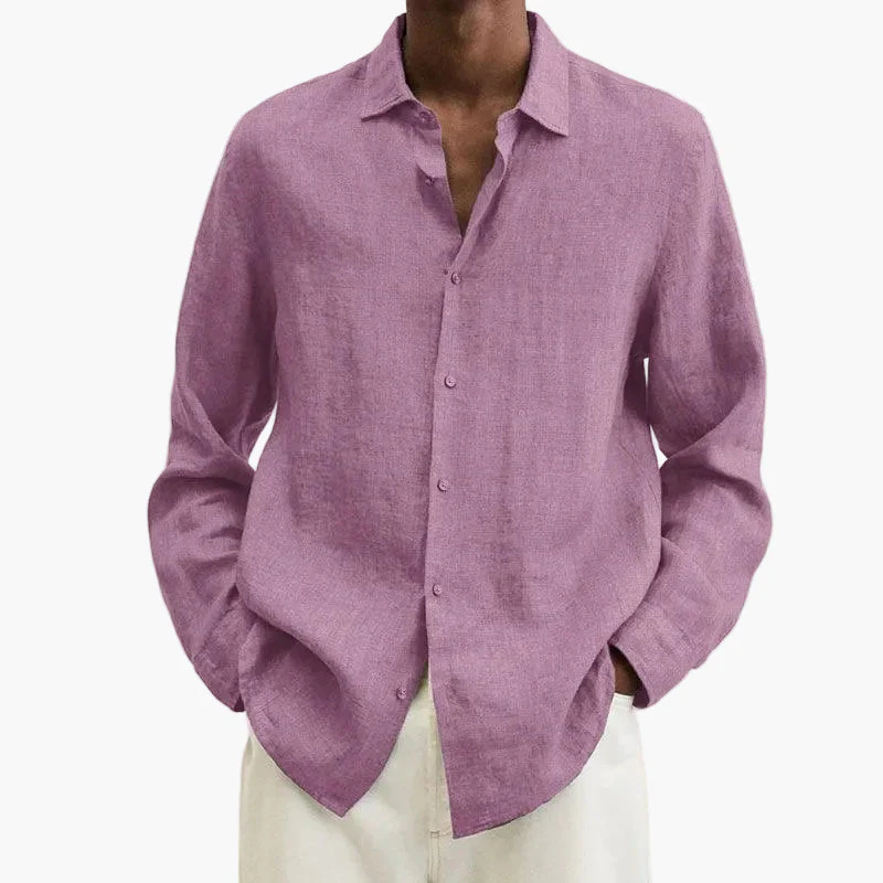 Chemise homme oversize style urbain décontracté à manches longues - Image 8