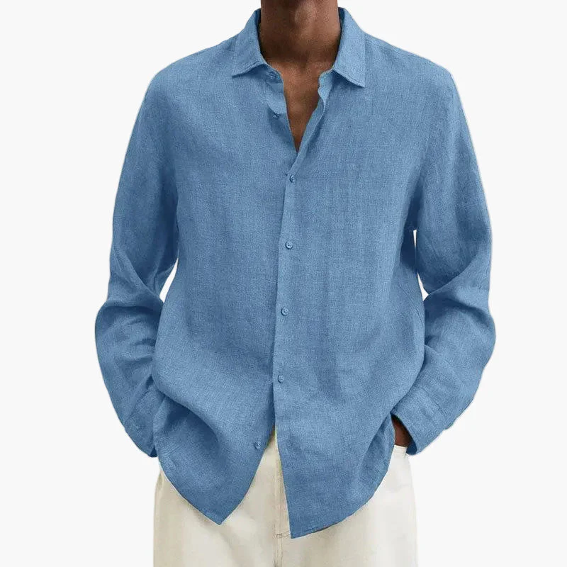 Chemise homme oversize style urbain décontracté à manches longues - Image 9