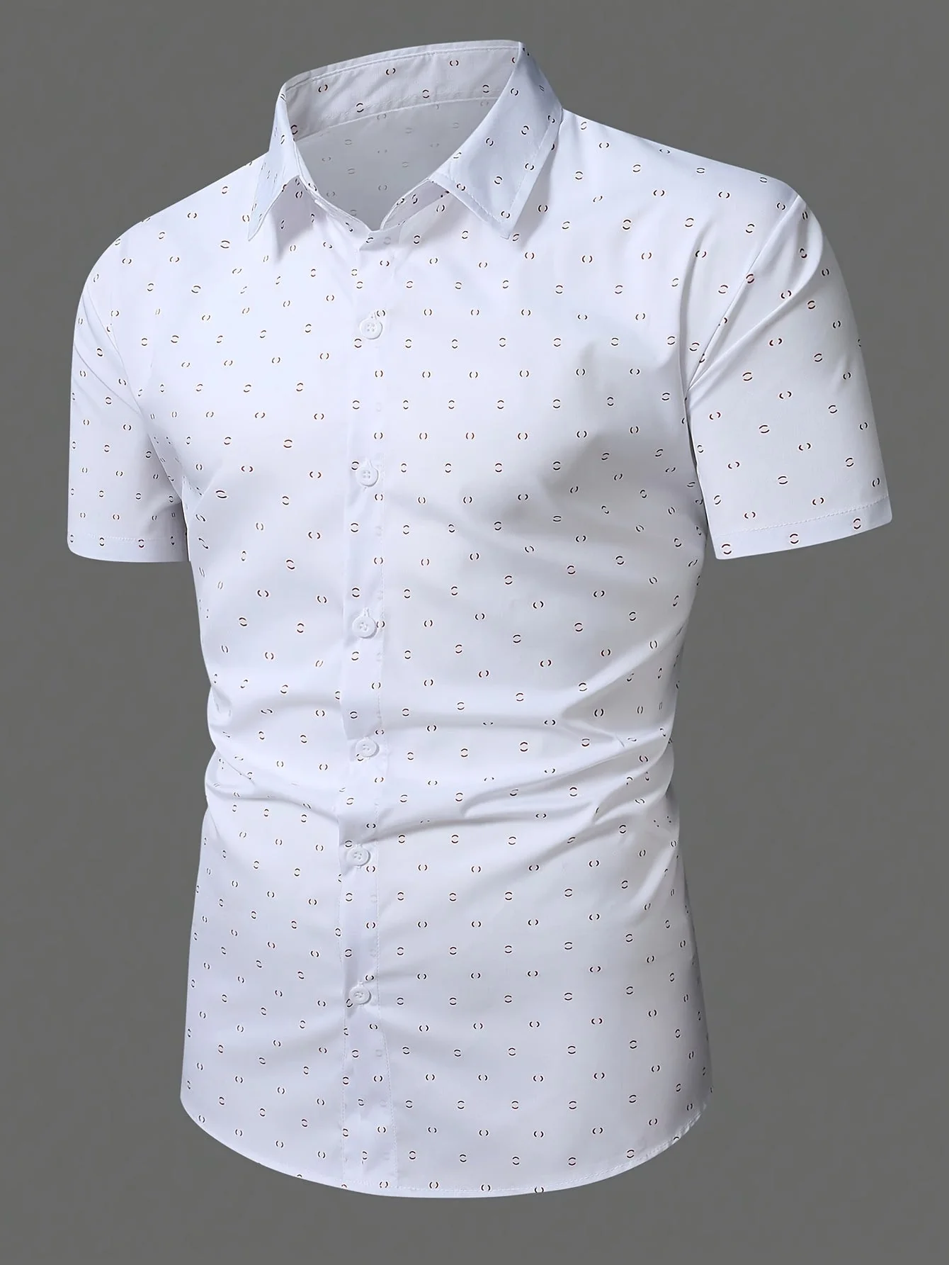Chemise à manches courtes homme style casual imprimé élégant pour bureau ou sorties - Image 6