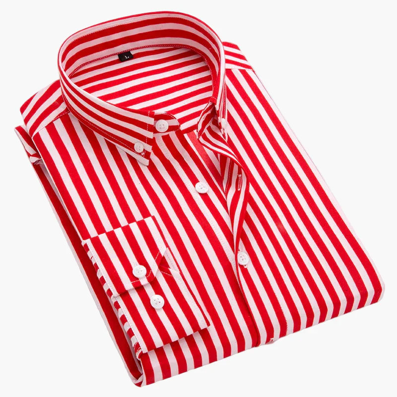 Chemise à Rayures Élégante pour Homme – Style Classique et Polyvalent - Image 3