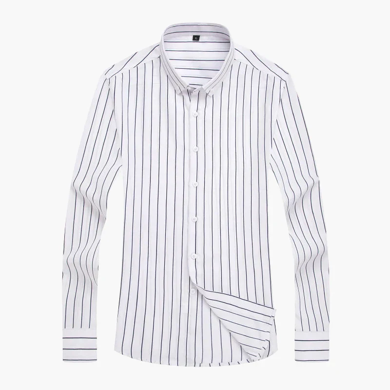 Chemise à Rayures Élégante pour Homme – Style Classique et Polyvalent - Image 8