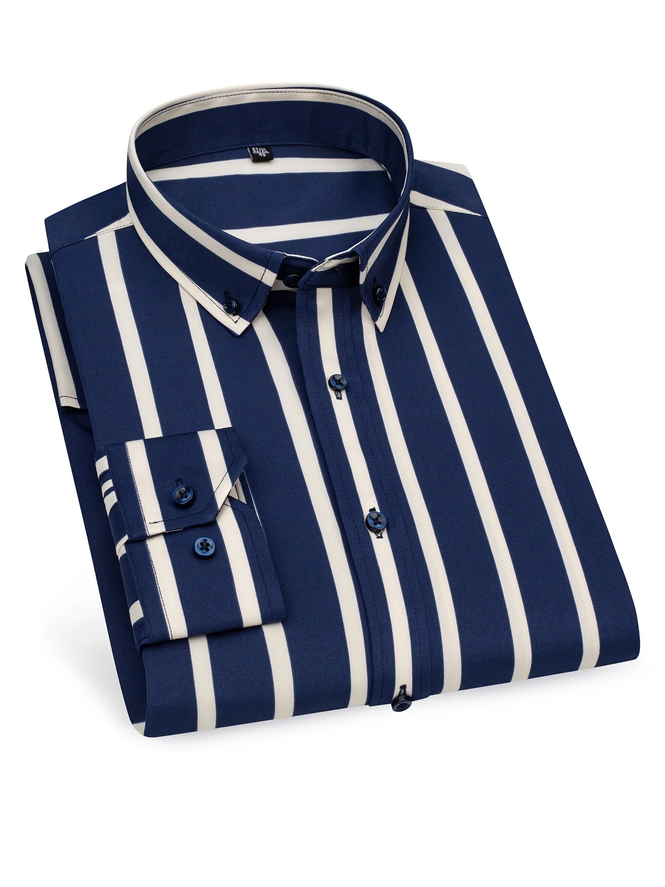 Chemise à rayures style décontracté pour homme – Idéale pour sorties et occasions décontractées - Image 5