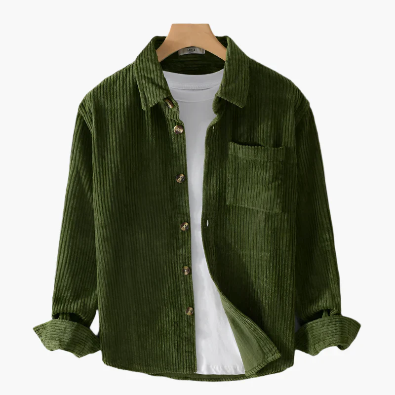 Chemise en velours côtelé style décontracté pour homme – idéale pour le quotidien et les loisirs - Image 2