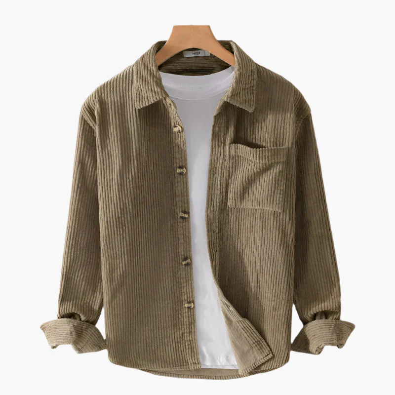 Chemise en velours côtelé style décontracté pour homme – idéale pour le quotidien et les loisirs - Image 3