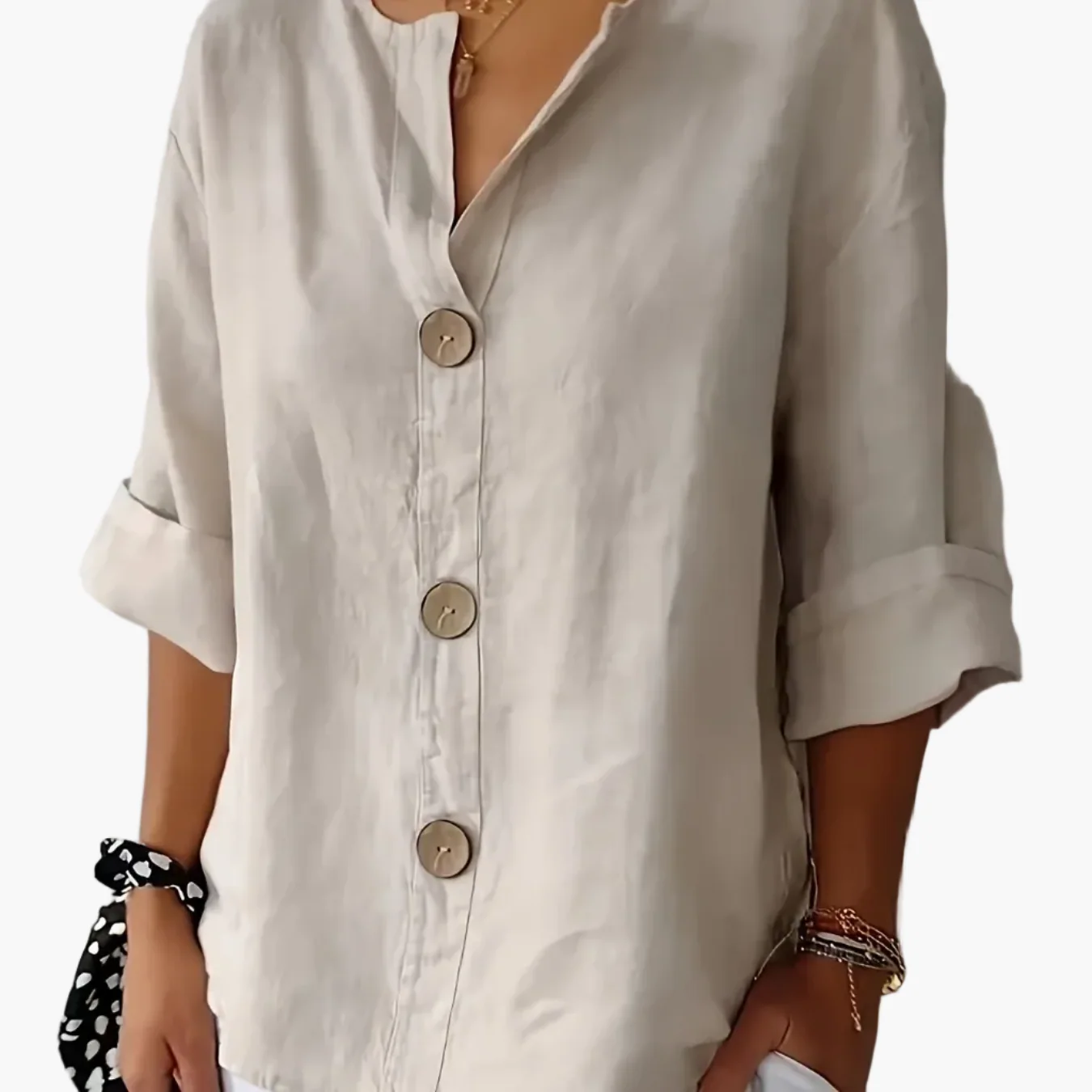 Chemisier décontracté pour femme à boutons style élégant et polyvalent - Image 11