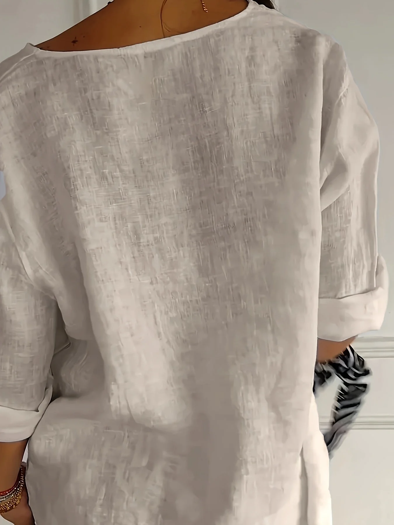 Chemisier décontracté pour femme à boutons style élégant et polyvalent - Image 7