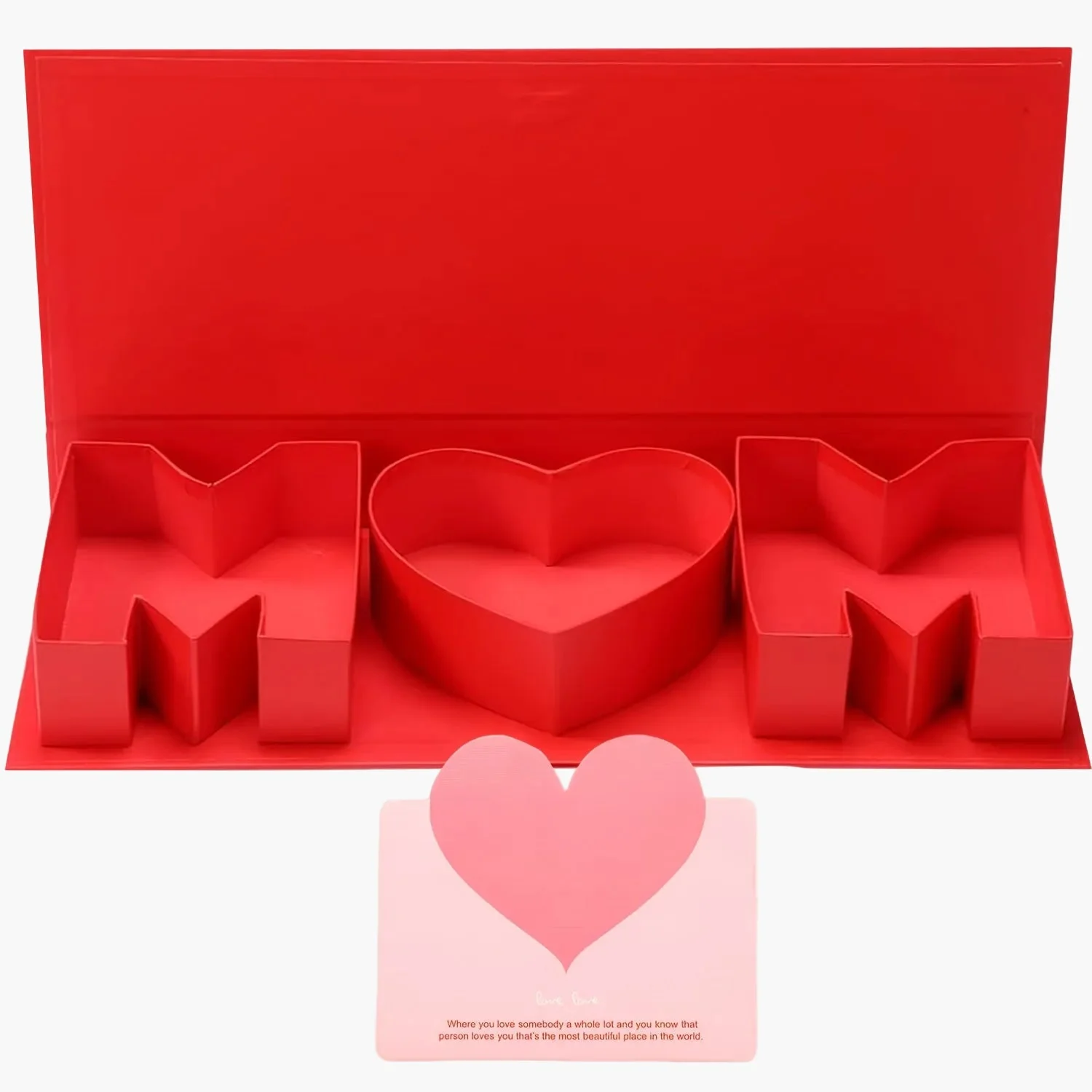 Coffret Cadeau Fantaisie Fête des Mères Femme – Boîte Présentoir Élégante avec Compartiments Lettres et Cœur - Image 10