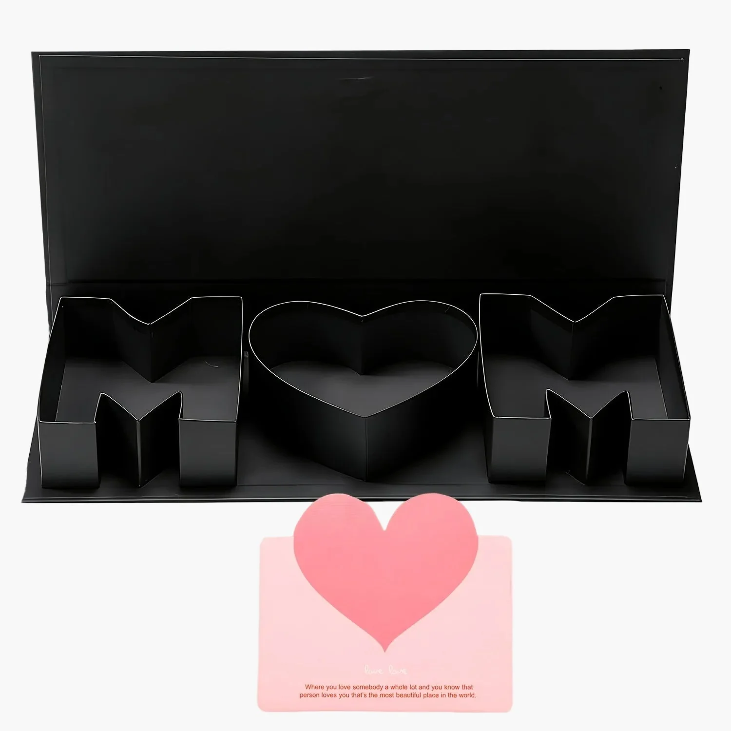 Coffret Cadeau Fantaisie Fête des Mères Femme – Boîte Présentoir Élégante avec Compartiments Lettres et Cœur - Image 11