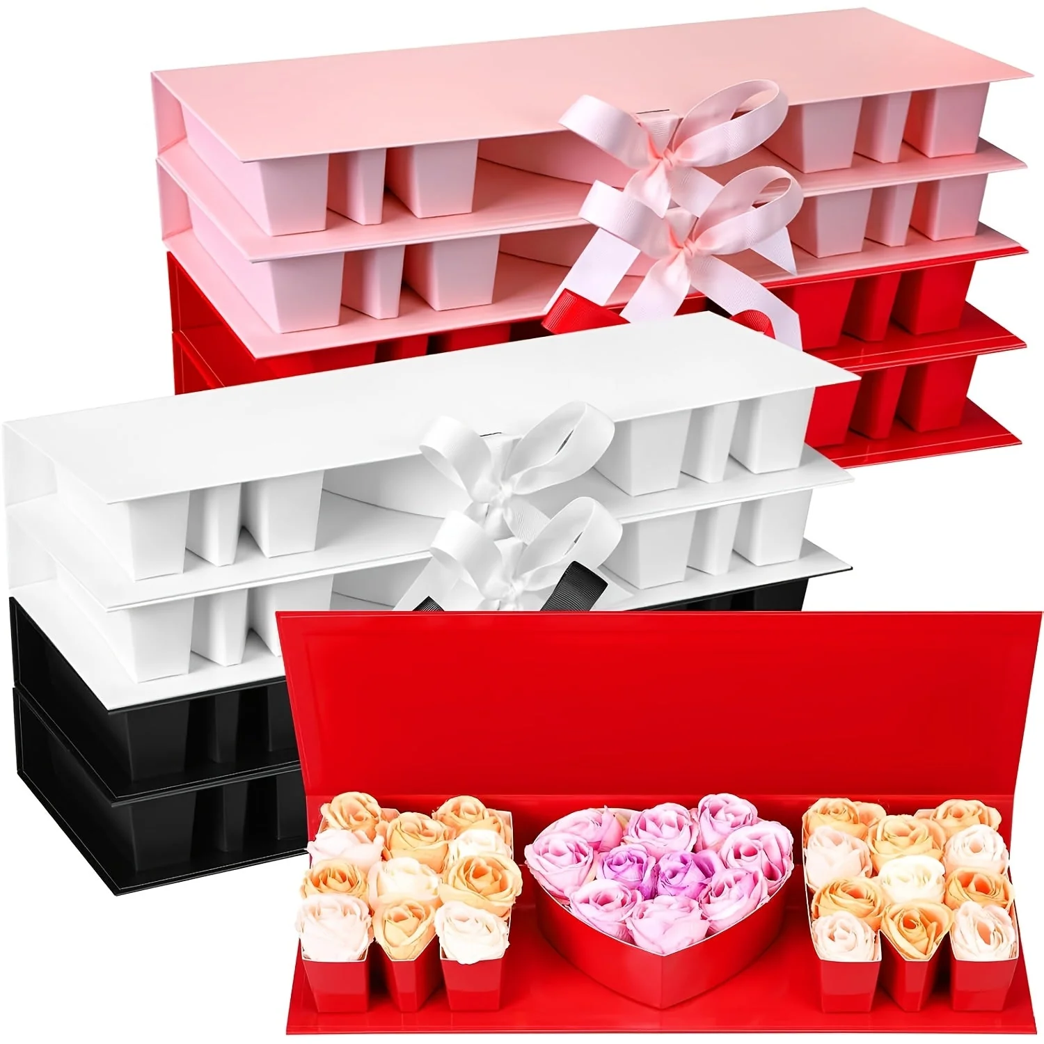 Coffret Cadeau Fantaisie Fête des Mères Femme – Boîte Présentoir Élégante avec Compartiments Lettres et Cœur - Image 6