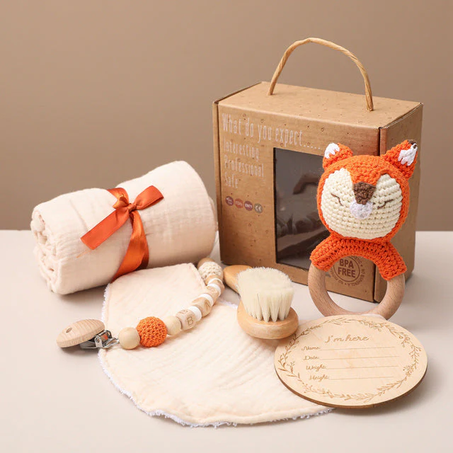 Coffret Cadeau de Naissance Bébé Mixte – Set de Bain et Jouets Éveil Éléphant - Image 5