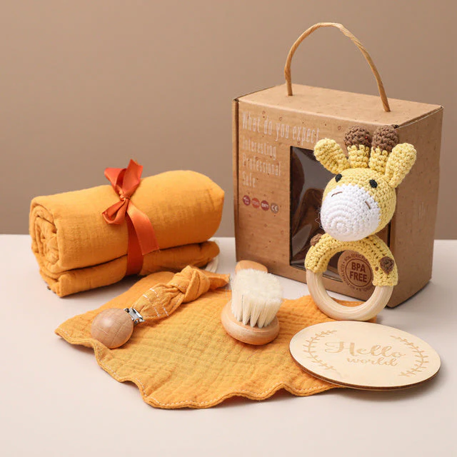 Coffret Cadeau de Naissance Bébé Mixte – Set de Bain et Jouets Éveil Éléphant - Image 7
