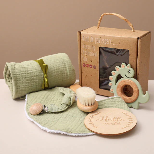 Coffret Cadeau de Naissance Bébé Mixte – Set de Bain et Jouets Éveil Éléphant - Image 8