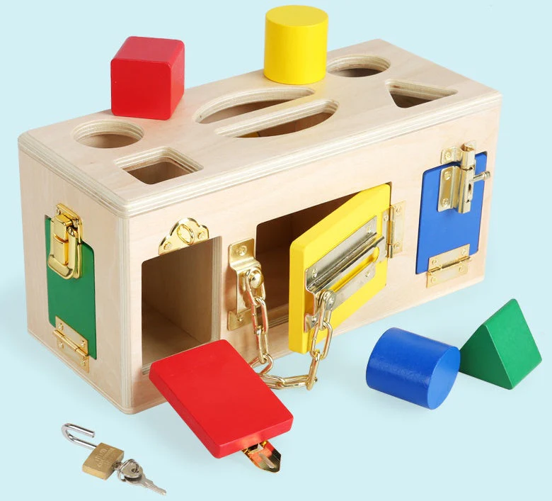 Coffret éducatif Montessori verrouillage formes pour enfants - Jouet pédagogique d'apprentissage - Image 4