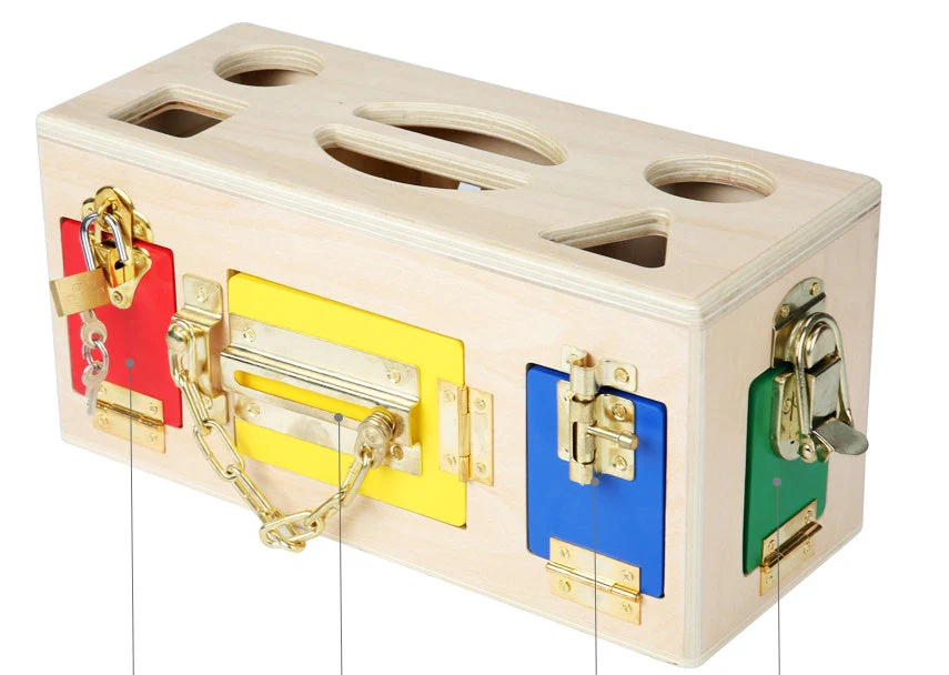Coffret éducatif Montessori verrouillage formes pour enfants - Jouet pédagogique d'apprentissage - Image 5